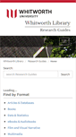 Mobile Screenshot of libguides.whitworth.edu