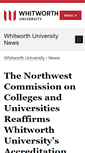 Mobile Screenshot of news.whitworth.edu