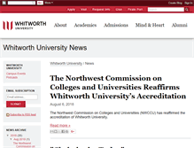 Tablet Screenshot of news.whitworth.edu